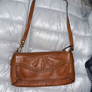 Michael Kors Tan Studded Shoulder Bag